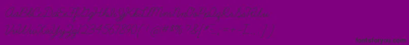Czcionka LearningcurveTt – czarne czcionki na fioletowym tle