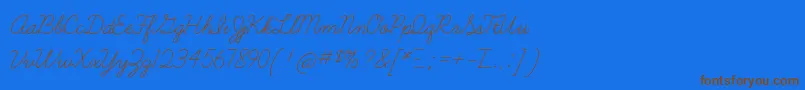 Saiba mais sobre a fonte LearningcurveTt Fonte LearningcurveTt – fontes marrons em um fundo azul