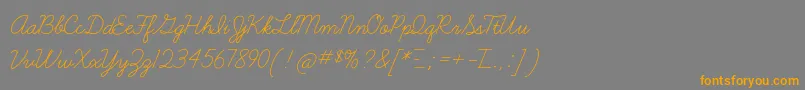 LearningcurveTt-fontti – oranssit fontit harmaalla taustalla