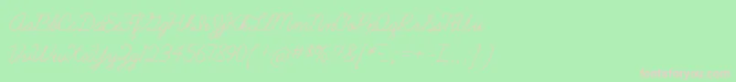 LearningcurveTt Font – Pink Fonts on Green Background