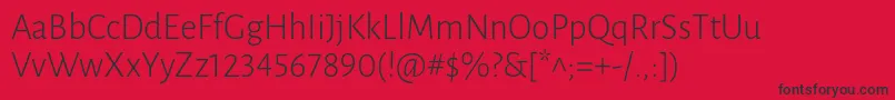 LunasansLight Font – Black Fonts on Red Background