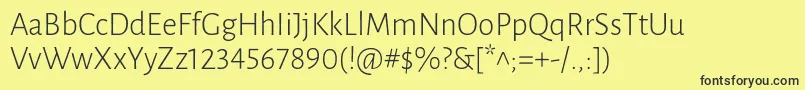 Шрифт LunasansLight – чёрные шрифты на жёлтом фоне
