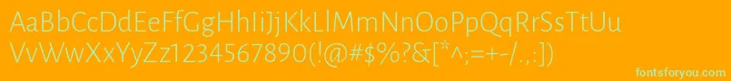 LunasansLight Font – Green Fonts on Orange Background