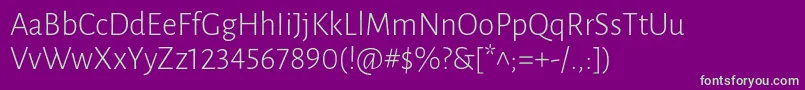 LunasansLight Font – Green Fonts on Purple Background