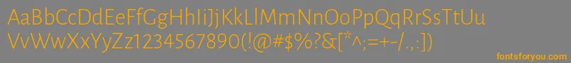LunasansLight Font – Orange Fonts on Gray Background