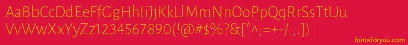 More about LunasansLight Font LunasansLight Font – Orange Fonts on Red Background