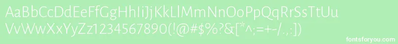 LunasansLight Font – White Fonts on Green Background
