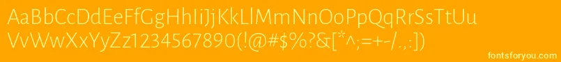 fuente LunasansLight – Fuentes Amarillas Sobre Fondo Naranja