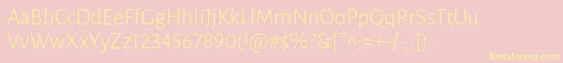 LunasansLight Font – Yellow Fonts on Pink Background