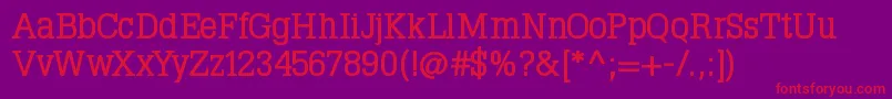 TypolatinserifBold Font – Red Fonts on Purple Background