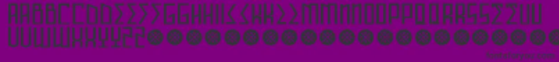 Fonte AnnihilatorDemo – fontes pretas em um fundo violeta