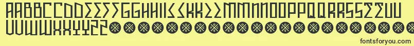 AnnihilatorDemo Font – Black Fonts on Yellow Background