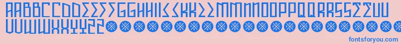 AnnihilatorDemo Font – Blue Fonts on Pink Background