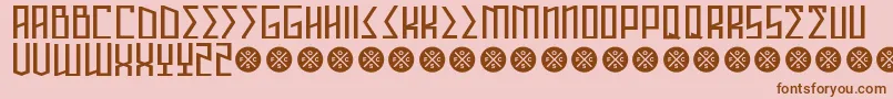 AnnihilatorDemo Font – Brown Fonts on Pink Background