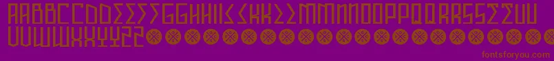 fuente AnnihilatorDemo – Fuentes Marrones Sobre Fondo Morado