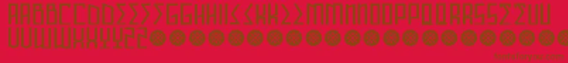 AnnihilatorDemo Font – Brown Fonts on Red Background