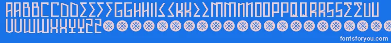 AnnihilatorDemo Font – Pink Fonts on Blue Background