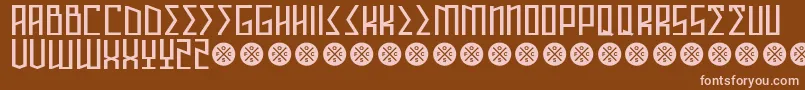 AnnihilatorDemo Font – Pink Fonts on Brown Background