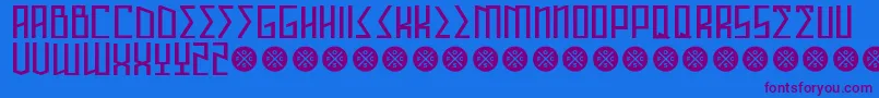 AnnihilatorDemo Font – Purple Fonts on Blue Background