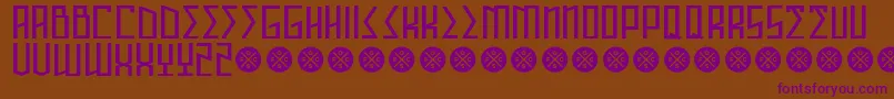 AnnihilatorDemo Font – Purple Fonts on Brown Background