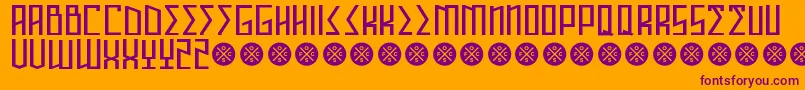 AnnihilatorDemo Font – Purple Fonts on Orange Background