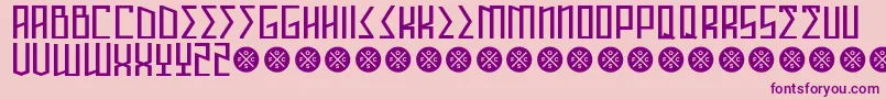 AnnihilatorDemo Font – Purple Fonts on Pink Background