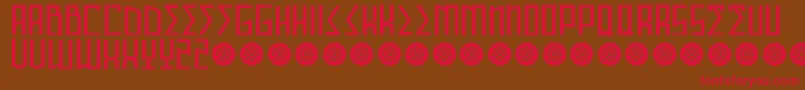 Шрифт AnnihilatorDemo – красные шрифты на коричневом фоне