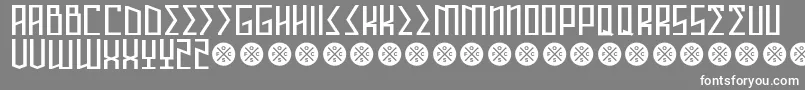 フォントAnnihilatorDemo – 灰色の背景に白い文字