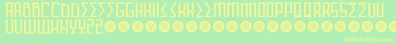 AnnihilatorDemo Font – Yellow Fonts on Green Background