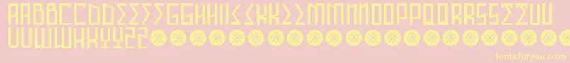 AnnihilatorDemo Font – Yellow Fonts on Pink Background