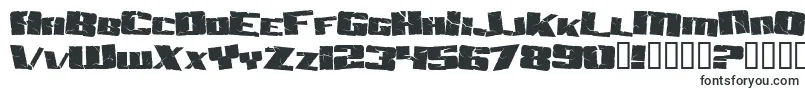 Czcionka AftershockDebris – kroje pisma w dużych rozmiarach