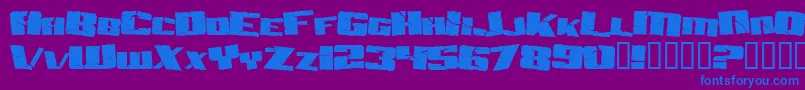 AftershockDebris Font – Blue Fonts on Purple Background