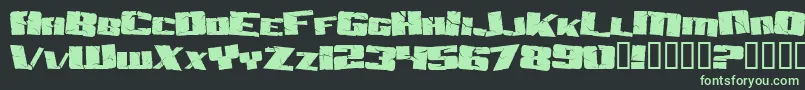 AftershockDebris Font – Green Fonts on Black Background