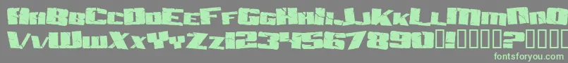 AftershockDebris Font – Green Fonts on Gray Background