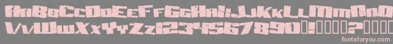 AftershockDebris Font – Pink Fonts on Gray Background
