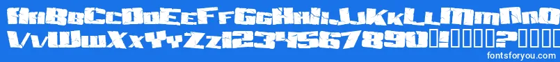 AftershockDebris Font – White Fonts on Blue Background