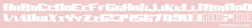 AftershockDebris Font – White Fonts on Pink Background