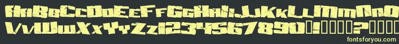 AftershockDebris Font – Yellow Fonts on Black Background