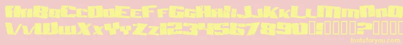 AftershockDebris Font – Yellow Fonts on Pink Background