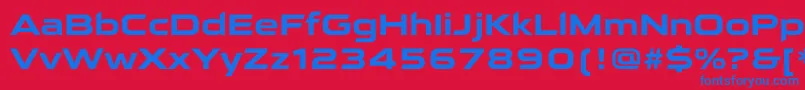 QarantaBold Font – Blue Fonts on Red Background