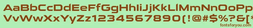 QarantaBold Font – Brown Fonts on Green Background