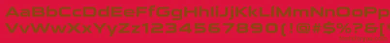 QarantaBold Font – Brown Fonts on Red Background