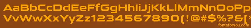 QarantaBold Font – Orange Fonts on Brown Background