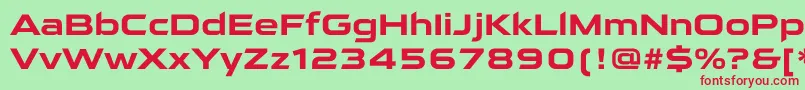 QarantaBold Font – Red Fonts on Green Background