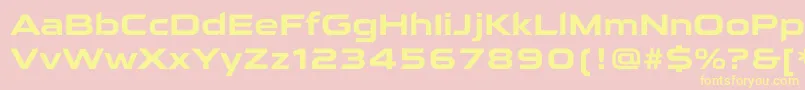 QarantaBold-Schriftart – Gelbe Schriften auf rosa Hintergrund