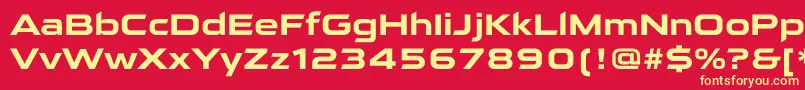 QarantaBold Font – Yellow Fonts on Red Background