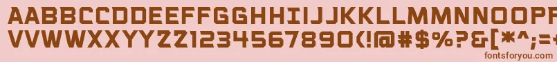 VoiceactivatedcapsbbBold Font – Brown Fonts on Pink Background