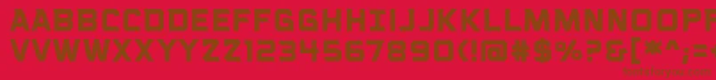 VoiceactivatedcapsbbBold Font – Brown Fonts on Red Background