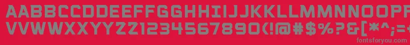VoiceactivatedcapsbbBold Font – Gray Fonts on Red Background
