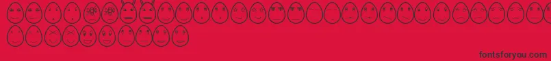 EggfacesTfb Font – Black Fonts on Red Background